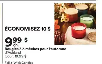 Michaels Bougies à 3 mèches pour l'automne d'Ashland offer