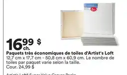 Michaels Paquets très économiques de toiles d'Artist's Loft offer