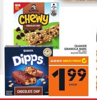 Food Basics Quaker Granola Bars offer