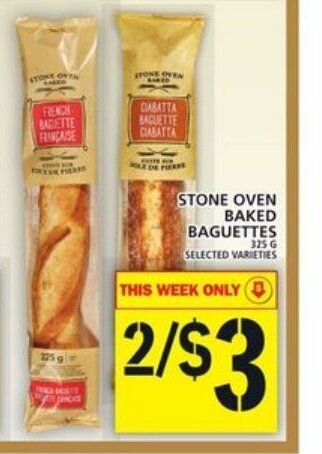 Food Basics Stone Oven Baked Baguettes offer