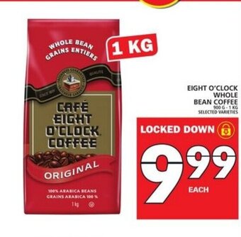 Food Basics Eight O'Clock Whole Bean Coffee offer