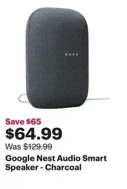 Best Buy Google Nest Audio Smart Speaker - Charcoal offer