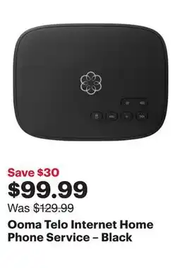 Best Buy Ooma Telo Internet Home Phone Service – Black offer