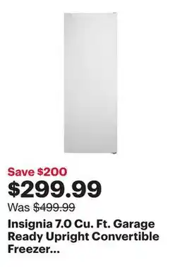Best Buy Insignia 7.0 Cu. Ft. Garage Ready Upright Convertible Freezer (NS-UZ70WH4-C) - Only at Best Buy offer