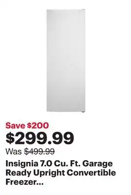Best Buy Insignia 7.0 Cu. Ft. Garage Ready Upright Convertible Freezer (NS-UZ70WH4-C) - Only at Best Buy offer