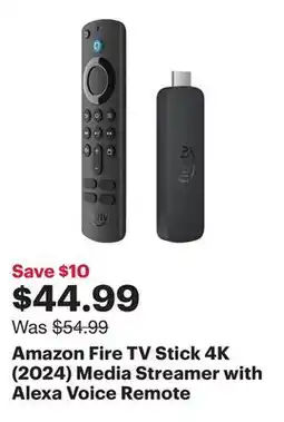 Best Buy Amazon Fire TV Stick 4K (2024) Media Streamer with Alexa Voice Remote offer