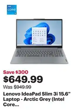 Best Buy Lenovo IdeaPad Slim 3i 15.6 Laptop - Arctic Grey (Intel Core i5-1335U/16GB RAM/512GB SSD/Windows 11) offer
