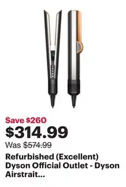 Best Buy Refurbished (Excellent) Dyson Official Outlet - Dyson Airstrait Hair Straightener, Nickel/Copper offer