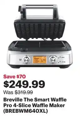 Best Buy Breville The Smart Waffle Pro 4-Slice Waffle Maker (BREBWM640XL) offer