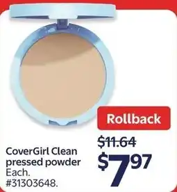 Walmart CoverGirl Clean pressed powder offer