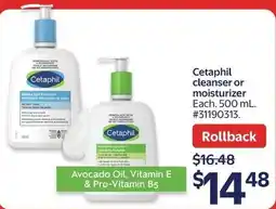 Walmart Cetaphil cleanser or moisturizer offer