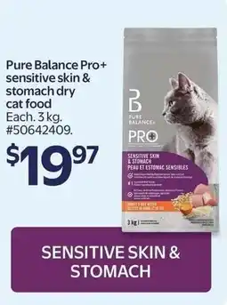 Walmart Pure Balance Pro+ sensitive skin & stomach dry cat food offer