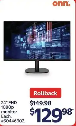 Walmart onn. 24" FHD 1080p monitor offer