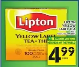 Food Basics Lipton Yellow Label Tea offer