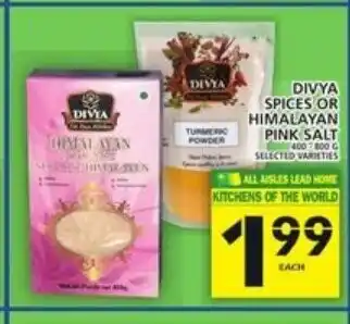 Food Basics Divya Spices or Himalayan Pink Salt offer