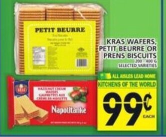 Food Basics Kras Wafers Petit Beurre or Prens Biscuits offer