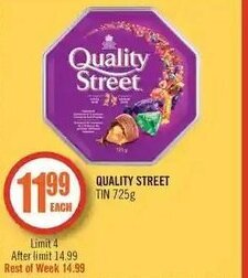 Shoppers Drug Mart Quality street offer