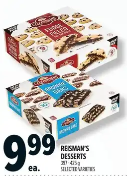 Metro Reisman's desserts offer