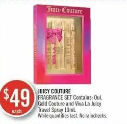 Shoppers Drug Mart Juicy couture offer