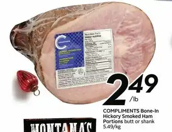 Safeway Compliments bone-in hickory smoked ham offer