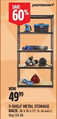 Canadian Tire MASTERCRAFT 5-SHELF METAL STORAGE RACK offer
