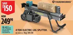 Canadian Tire Yardworks 4-TON ELECTRIC LOG SPLITTER offer