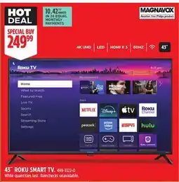 Canadian Tire Magnavox 43˝ ROKU SMART TV offer