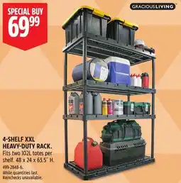 Canadian Tire GRACIOUS LIVING 4-SHELF XXL HEAVY-DUTY RACK offer