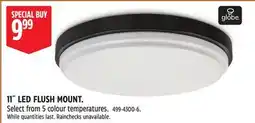 Canadian Tire Globe 11˝ LED FLUSH MOUNT offer