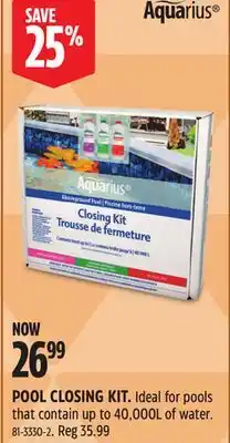 Canadian Tire POOL CLOSING KIT offer