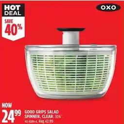 Canadian Tire Oxo GOOD GRIPS SALAD SPINNER, CLEAR offer