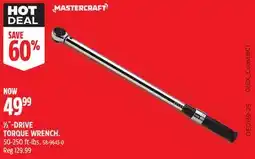 Canadian Tire Mastercraft 1⁄2˝-DRIVE TORQUE WRENCH offer