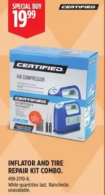 Canadian Tire INFLATOR AND TIRE REPAIR KIT COMBO offer