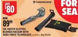 Canadian Tire Yardworks 12A 700CFM ELECTRIC BLOWER/VACUUM WITH AERO FORCE TECHNOLOGY offer