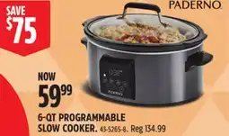 Canadian Tire PADERNO 6-QT PROGRAMMABLE SLOW COOKER offer