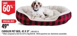 Canadian Tire Petco CUDDLER PET BED, 43 X 37˝ offer