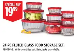 Canadian Tire Anchor Hocking 24-PC FLUTED GLASS FOOD STORAGE SET offer