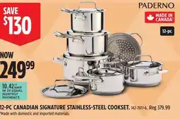 Canadian Tire PADERNO 12-PC CANADIAN SIGNATURE STAINLESS-STEEL COOKSET offer
