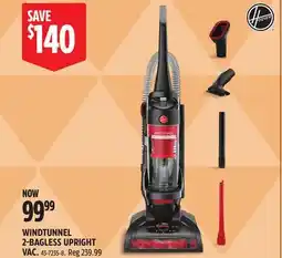 Canadian Tire Hoover WINDTUNNEL 2-BAGLESS UPRIGHT VAC offer
