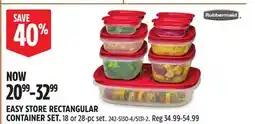 Canadian Tire Rubbermaid EASY STORE RECTANGULAR CONTAINER SET offer