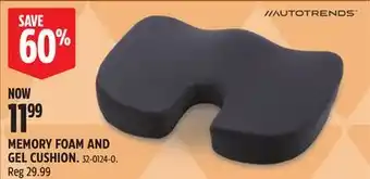 Canadian Tire AutoTrends MEMORY FOAM AND GEL CUSHION offer