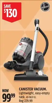 Canadian Tire Hoover CANISTER VACUUM offer