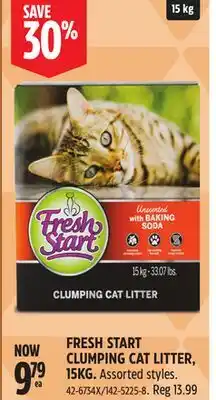 Canadian Tire FRESH START CLUMPING CAT LITTER, 15KG offer