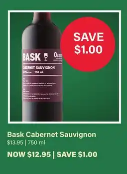 LCBO Bask Cabernet Sauvignon offer
