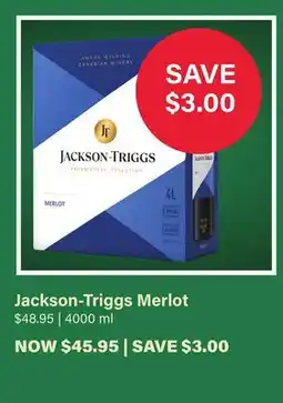 LCBO Jackson-Triggs Merlot offer