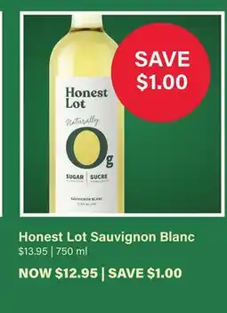LCBO Honest Lot Sauvignon Blanc offer