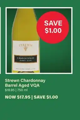 LCBO Strewn Chardonnay Barrel Aged VQA offer
