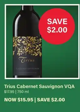 LCBO Trius Cabernet Sauvignon VQA offer