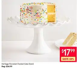 Kitchen Stuff Plus Heritage Porcelain Footed Cake Stand offer