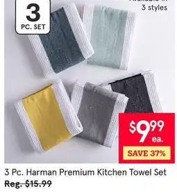 Kitchen Stuff Plus 3 PC. Harman Premium Kitchen Towel Set offer